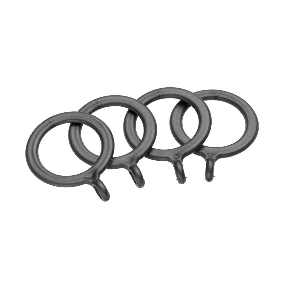Set of 6 Woodside silver curtain rings