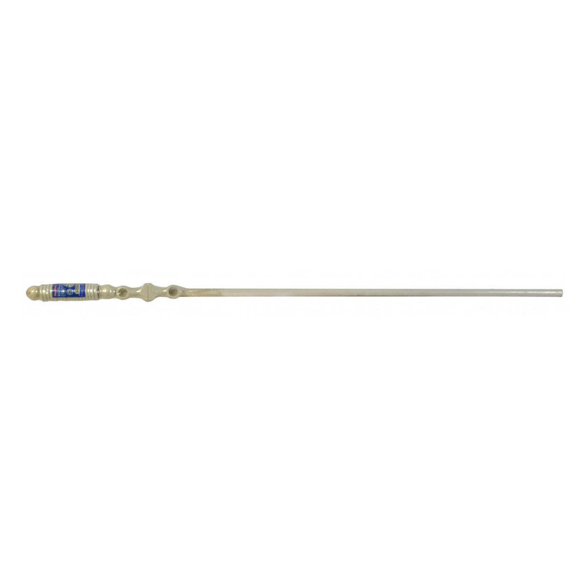 Woodside white wooden curtain pole 180cm with rings and finials