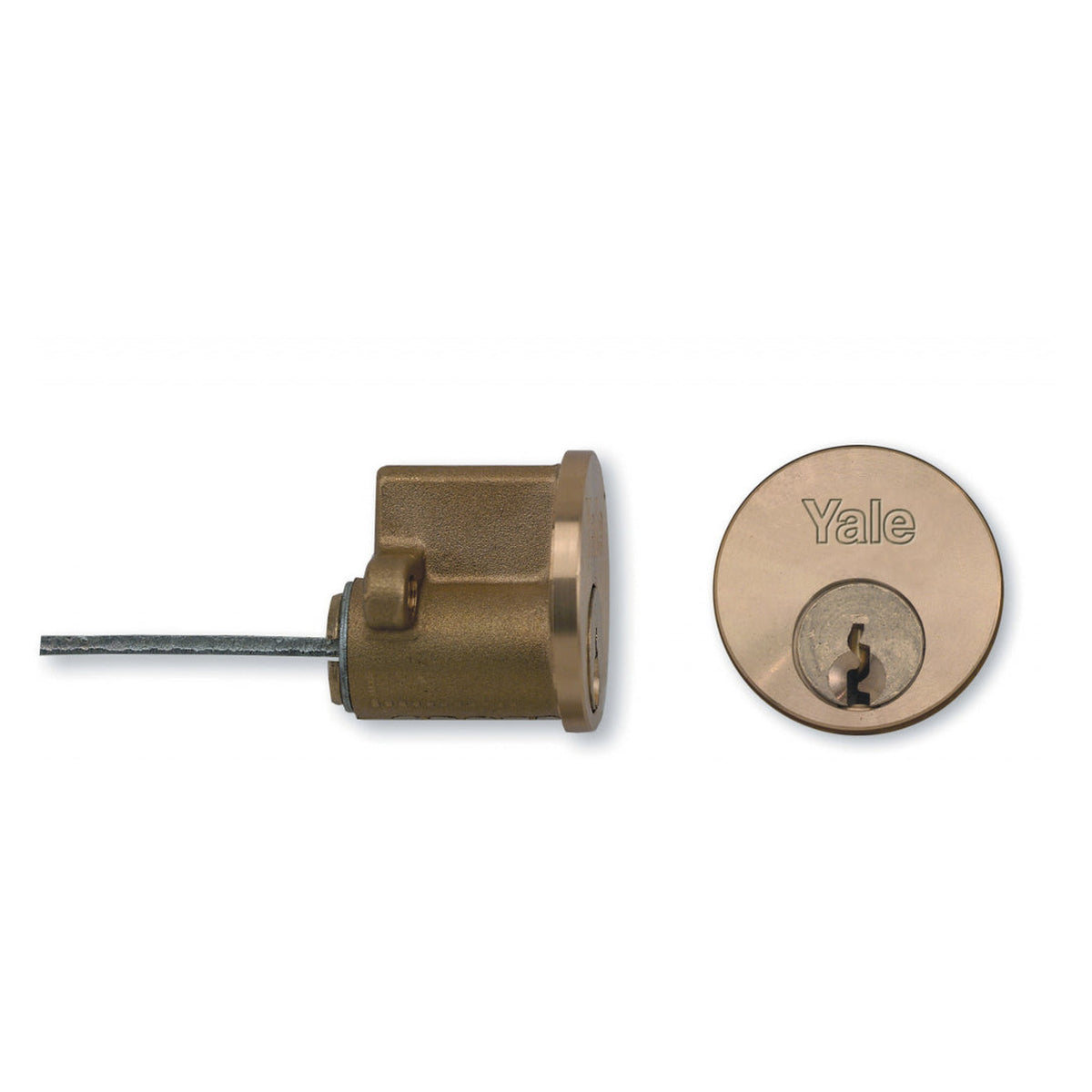 Yale replacement rim cylinder polished brass