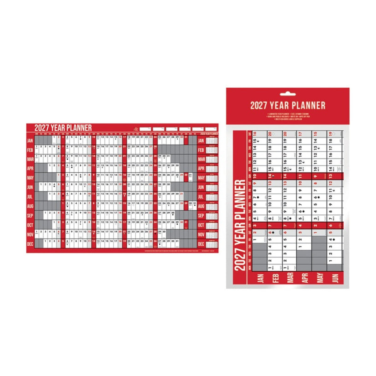 Yearly Wall Planner Calendar
