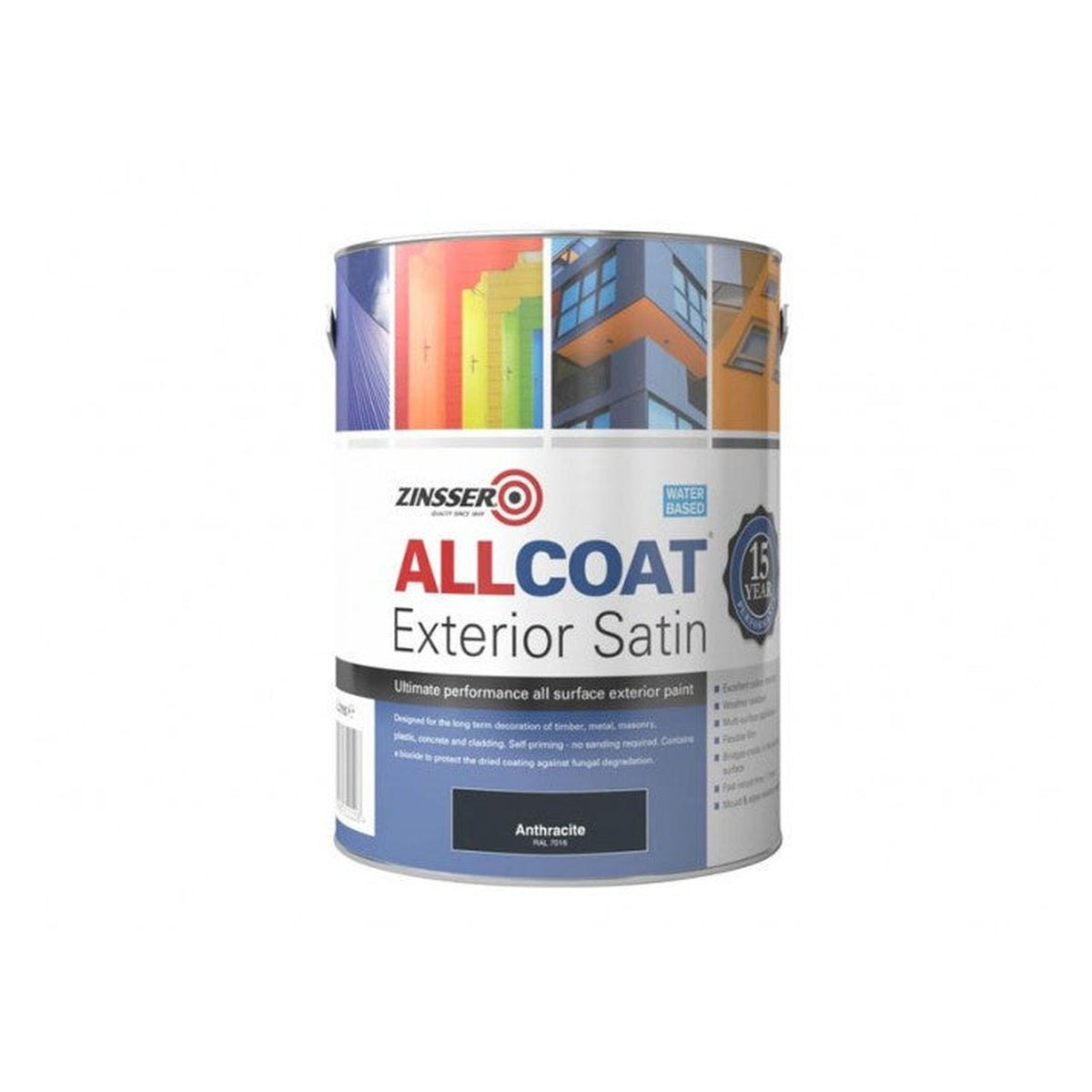 Zinsser Allcoat Exterior Satin Anthracite 2.5L tin