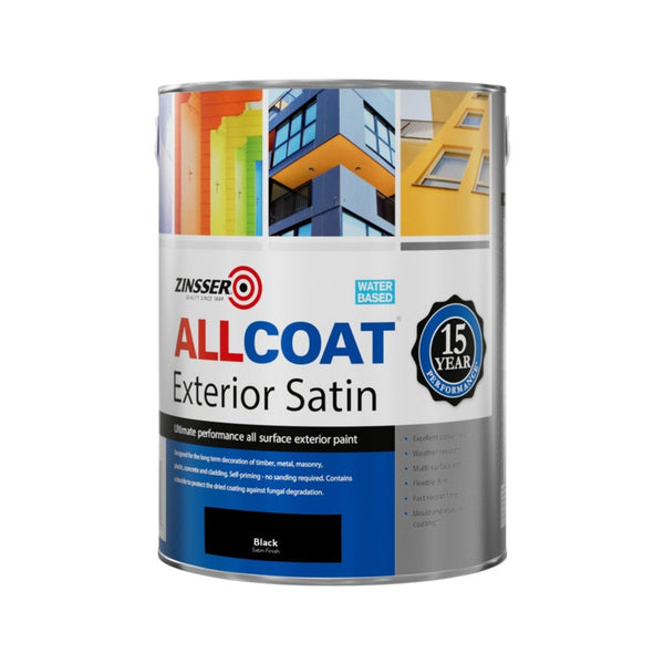 Zinsser Allcoat Exterior Satin Black 2.5L