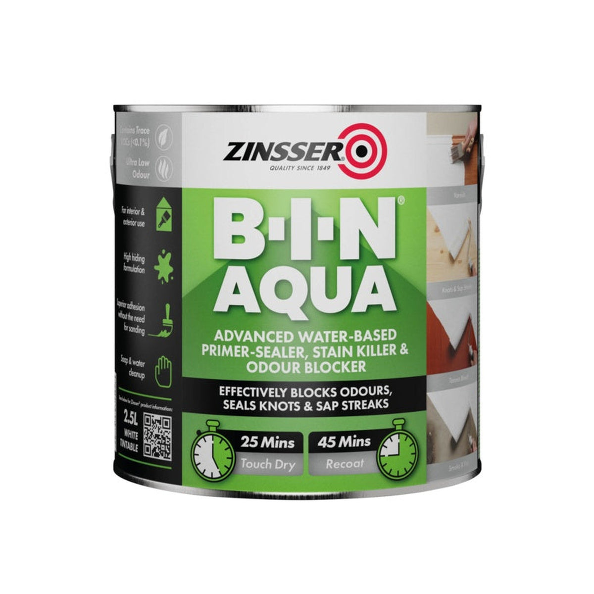 Zinsser B-I-N Aqua primer sealer stain killer 2.5L
