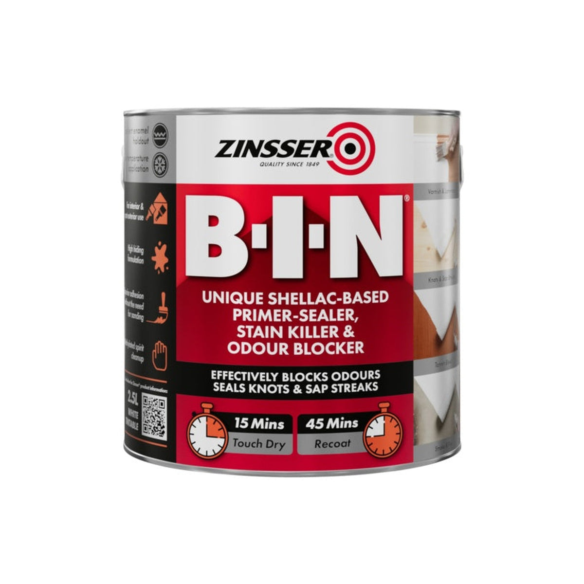 Zinsser B-I-N primer sealer stain killer 2.5L