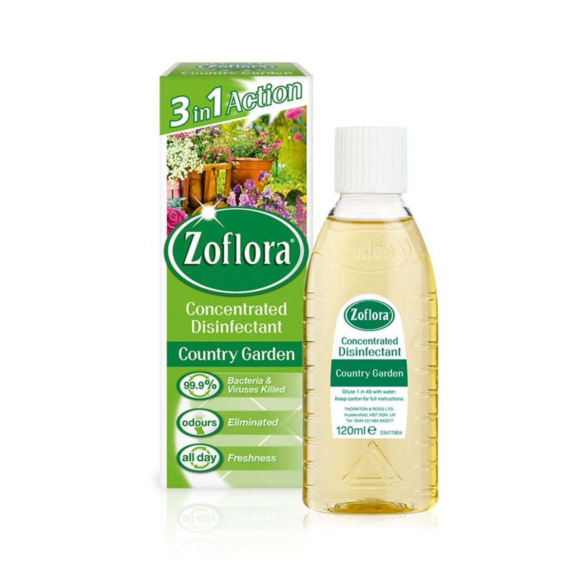 Zoflora Disinfectant 120ml bottle in Country Garden