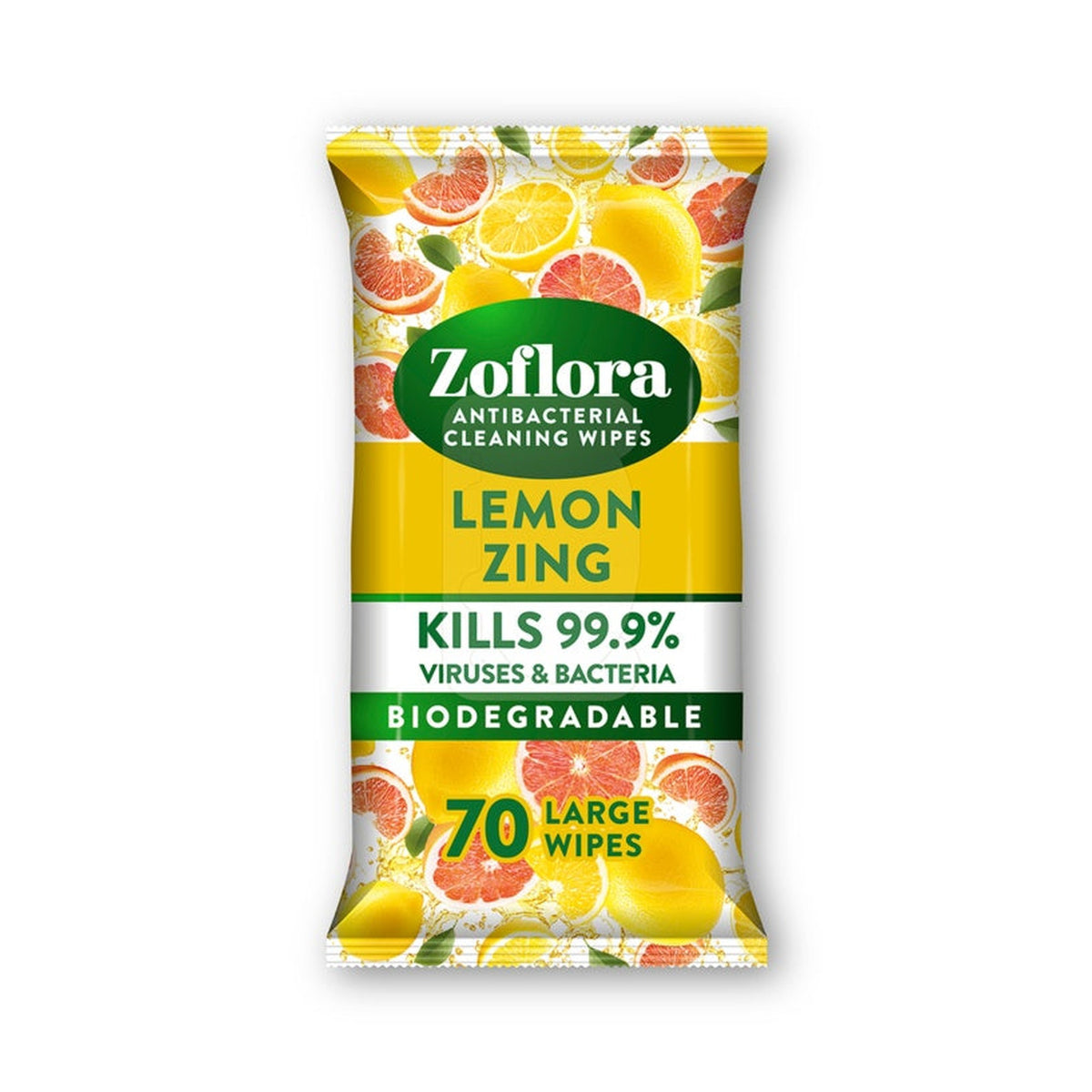 Zoflora Lemon Zing large wipes, pack of 70