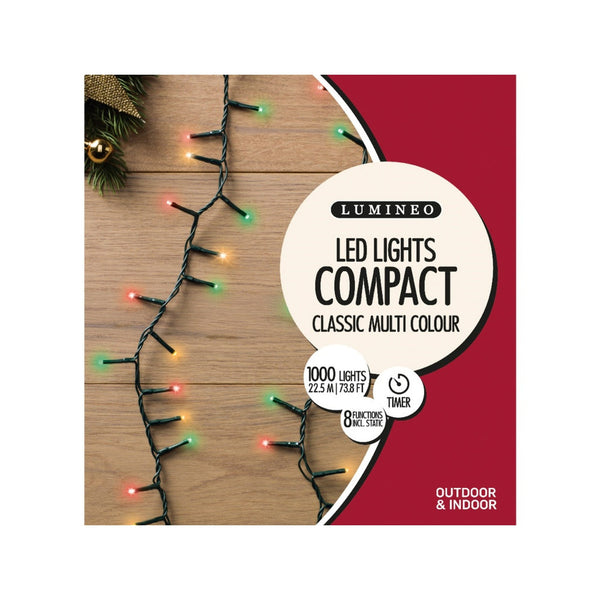 1000 LED Compact Lights - Classic Multi Colour