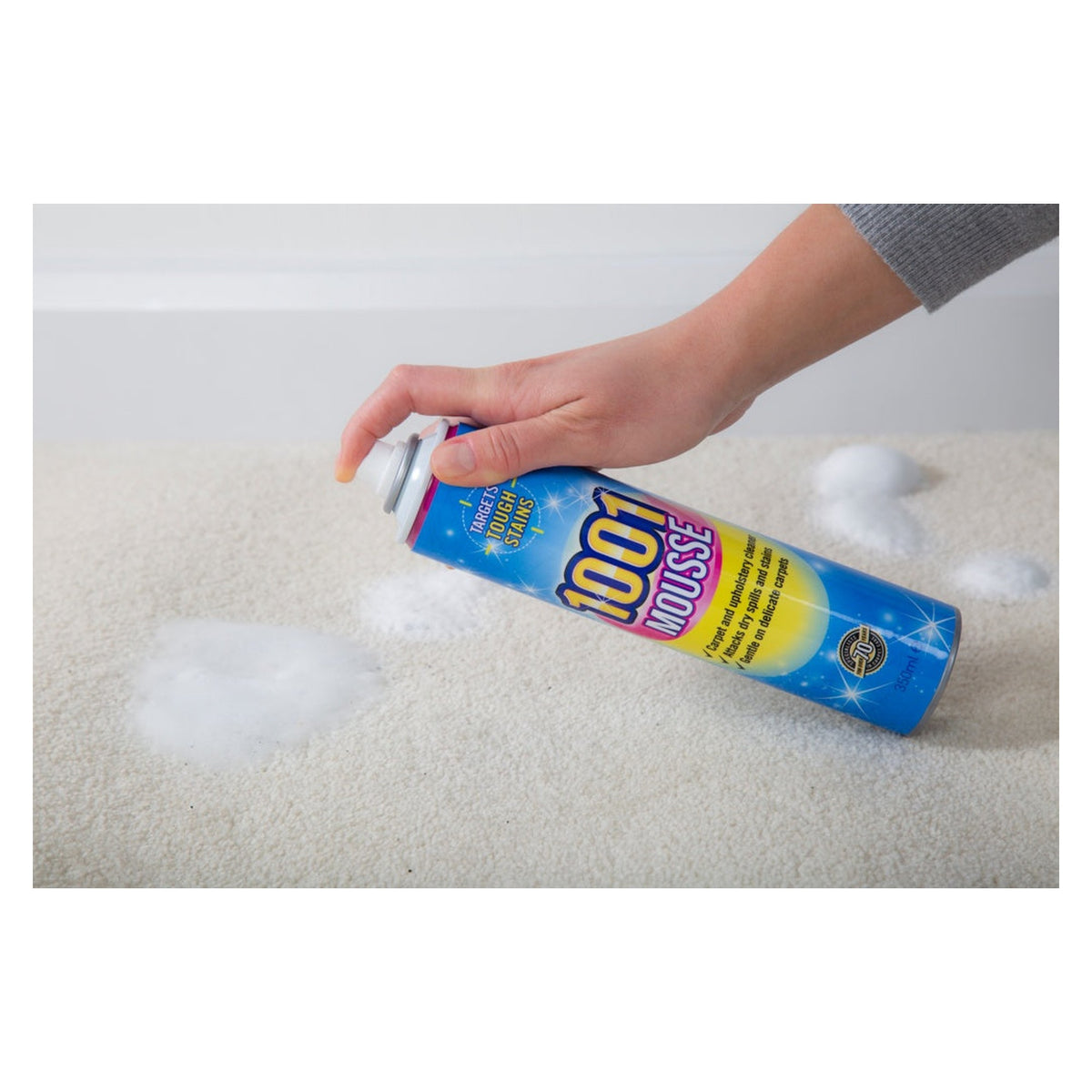 1001 Mousse 350ml carpet stain remover can, view 2