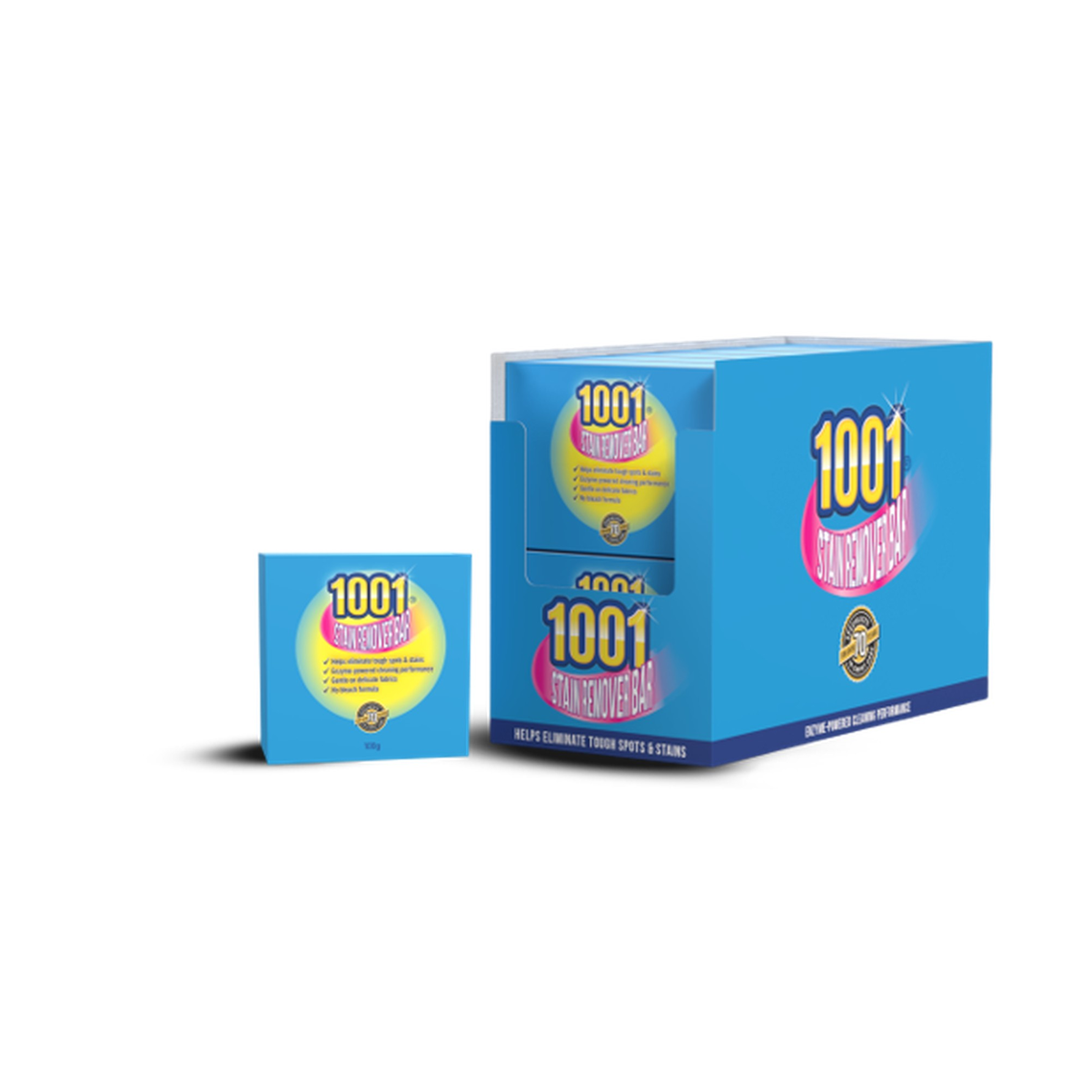 1001 Stain Remover Bar boxed enzyme stain block, view 2