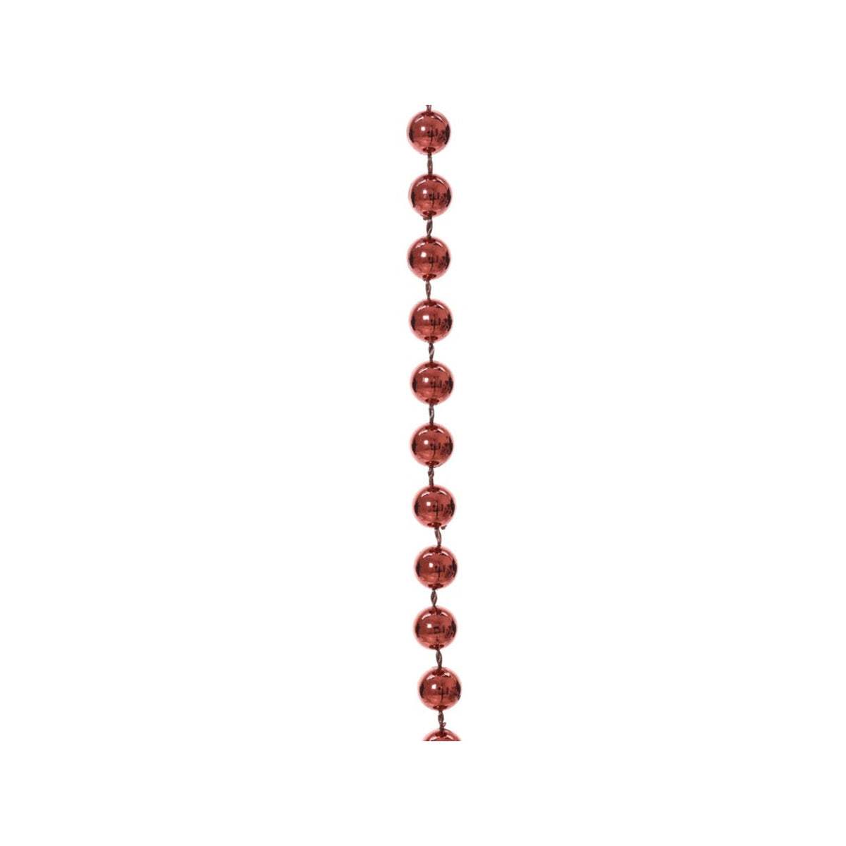 10m Bead Garland Polystyrene - Christmas Red, view 2