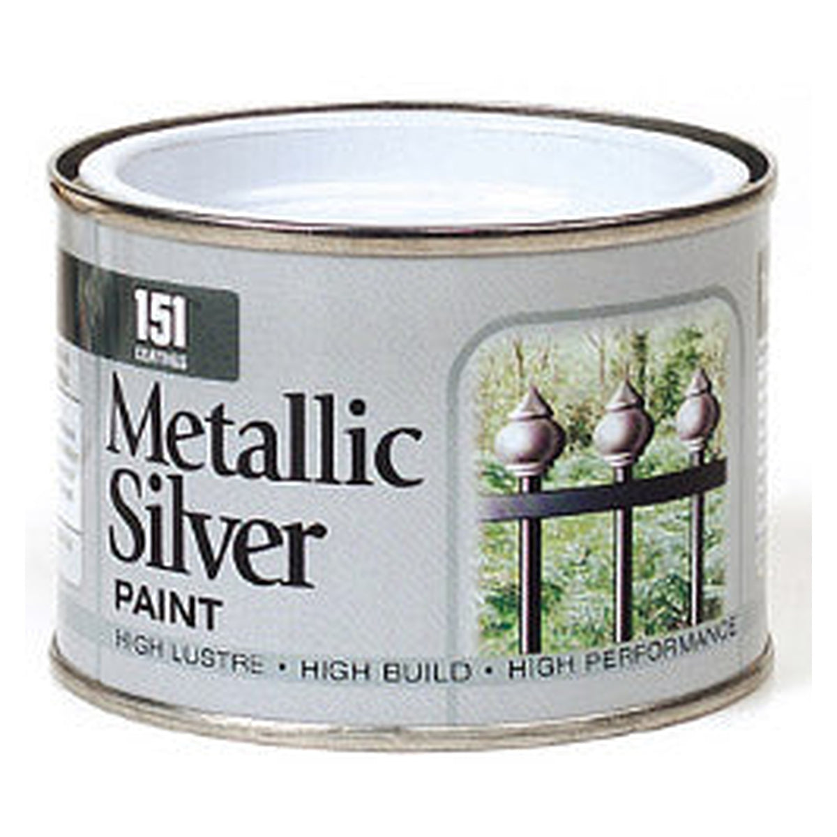 151 Coatings metallic silver paint 180ml tin
