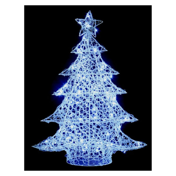 1m Acrylic Christmas Tree - 120 White LEDs