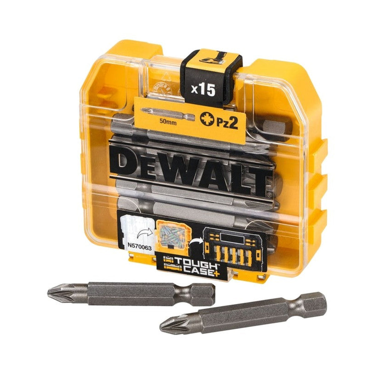 DeWalt PZ2 Impact Screwdriver Bits, 50mm, Pack of 15