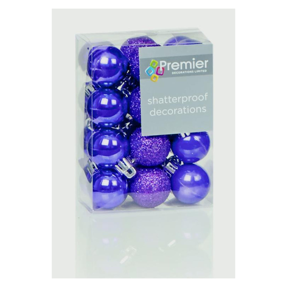 30mm Multi Finish Balls Pack 24 - Purple