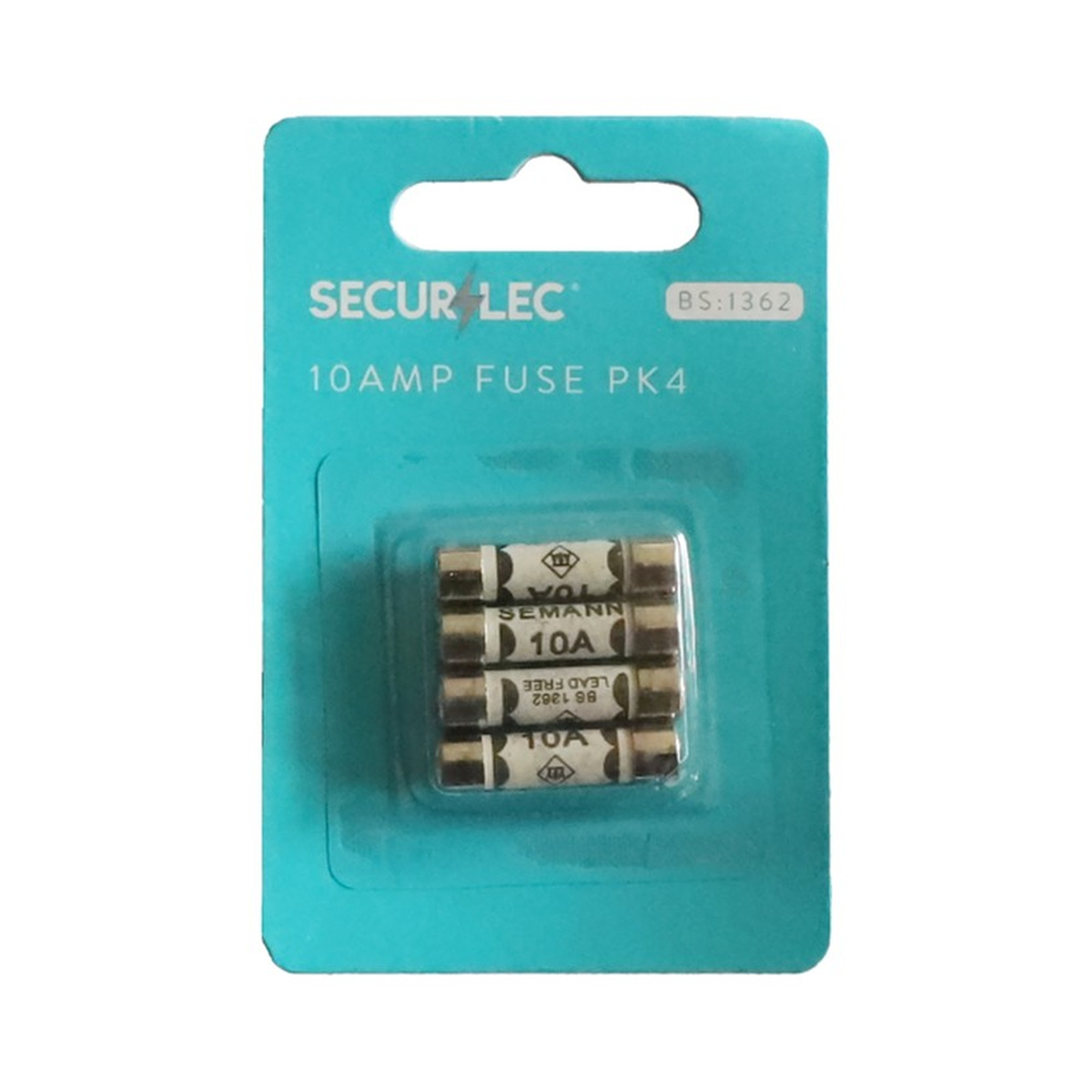 Securlec 10A BS1362 Plug Fuses Pack of 4
