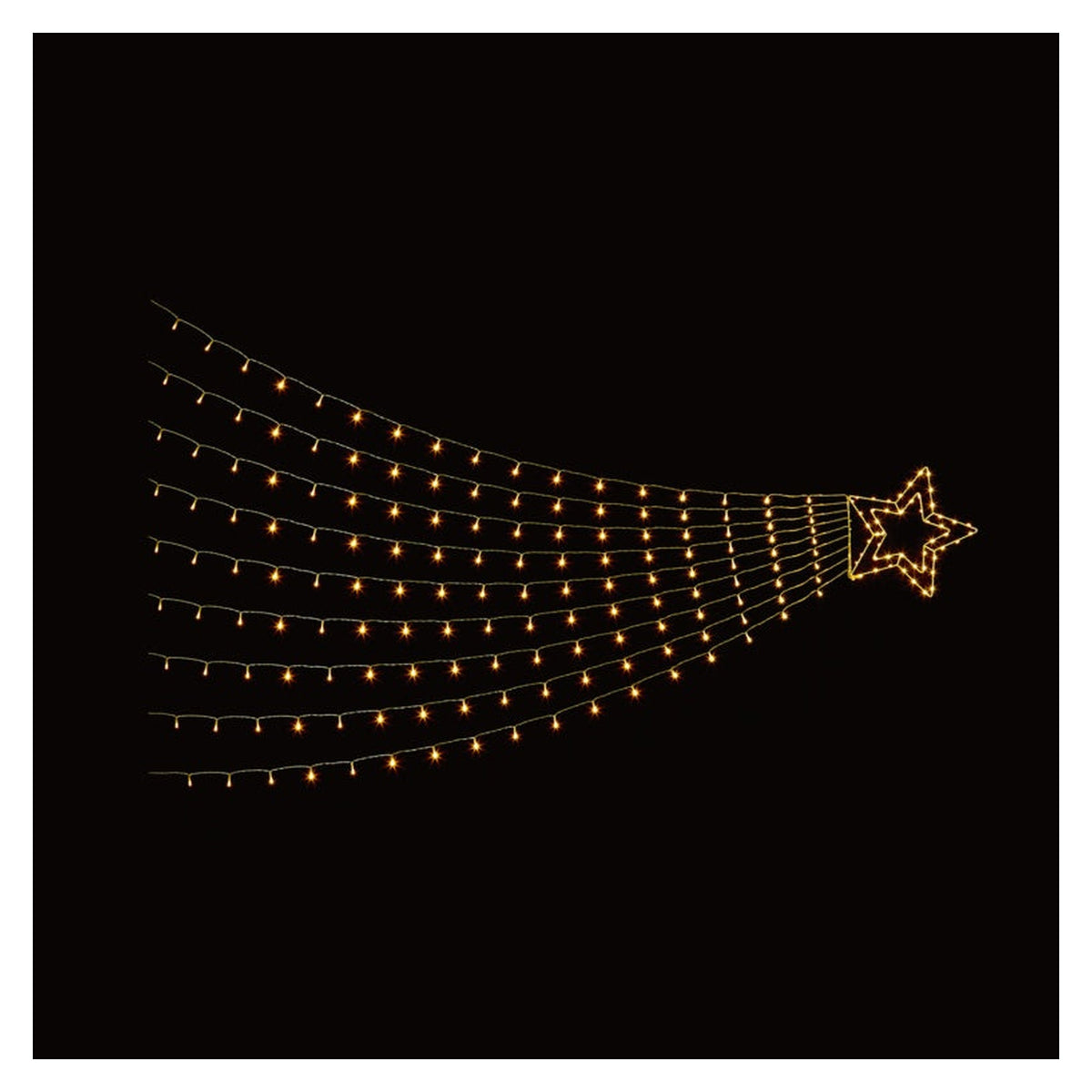 3m Multi Action Shooting Star With Timer - 320 LED Warm White