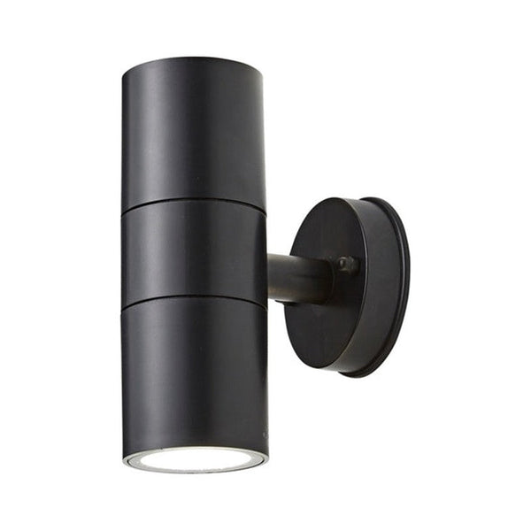 Coast Neso Twin GU10 Up and Down Wall Light Black IP44