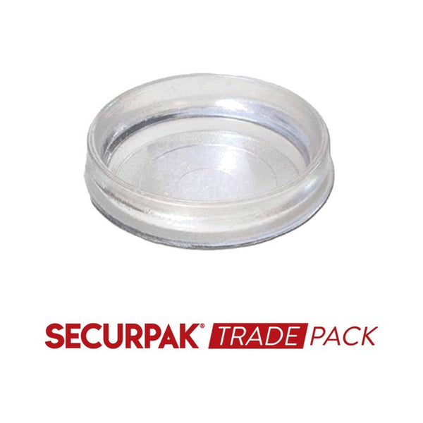 Securpak Castor Cups, Clear, Small, Pack of 8