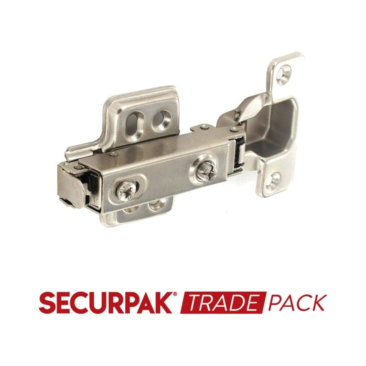 Securpak Soft Close Concealed Hinges, Nickel Plated, 35mm, 2 Pairs