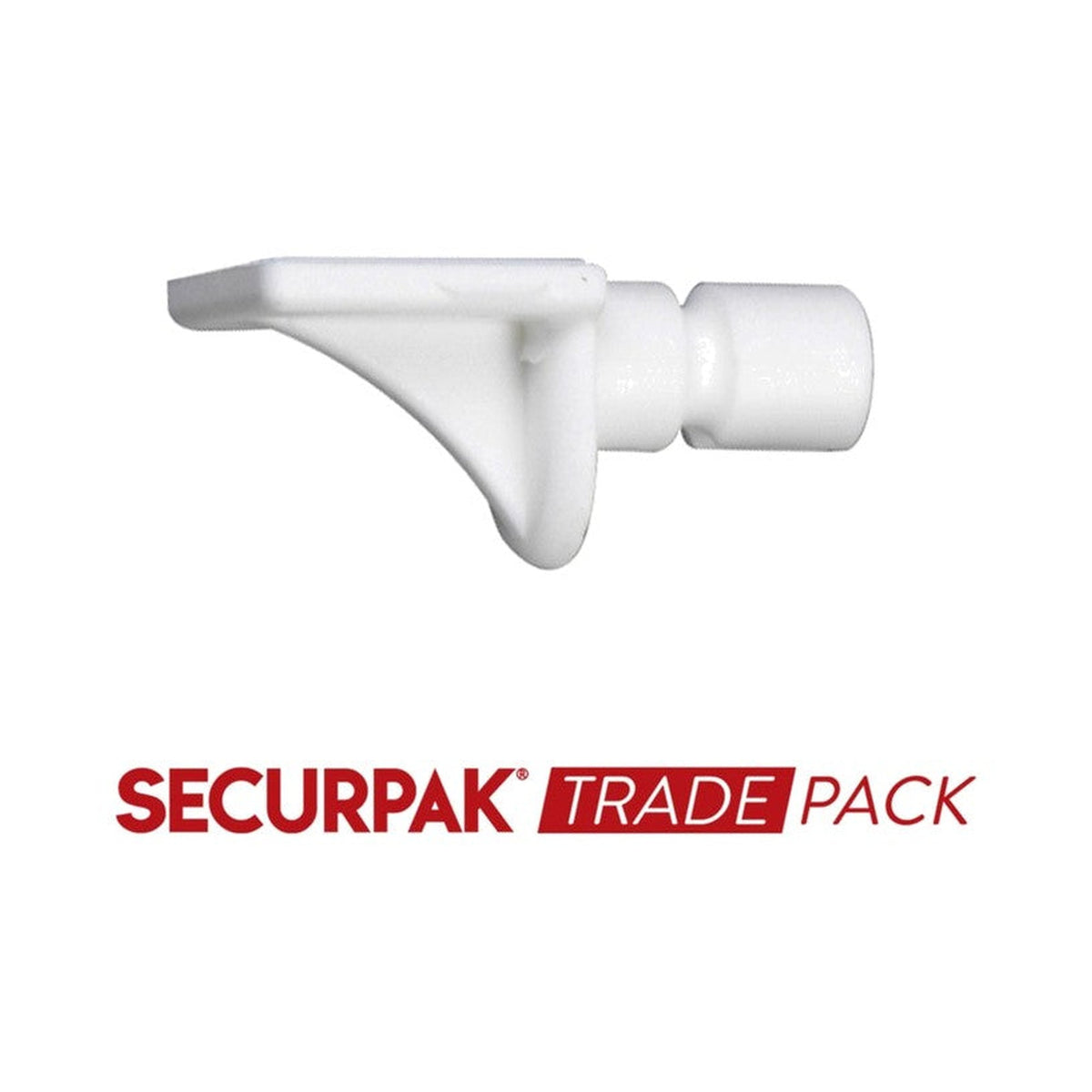 Securpak Plug-In Shelf Supports, White, Pack of 40