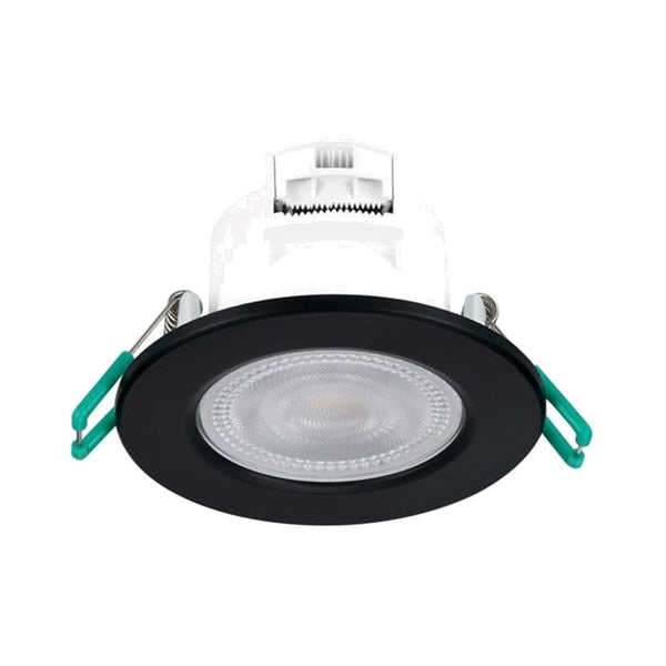 Sylvania Integrated LED Downlight Black 550lm IP44 Colour Switchable