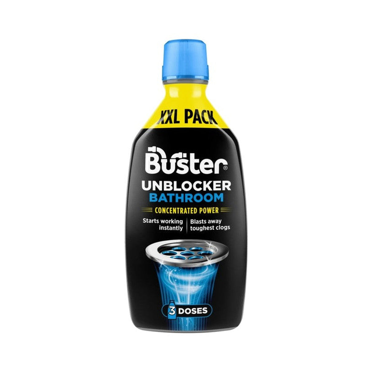 Buster Bathroom Plughole Unblocker Gel - 900ml, 3 Doses