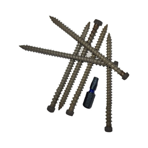 Eurodeck Composite Decking Screws with Drill Bit Grey Pack of 25