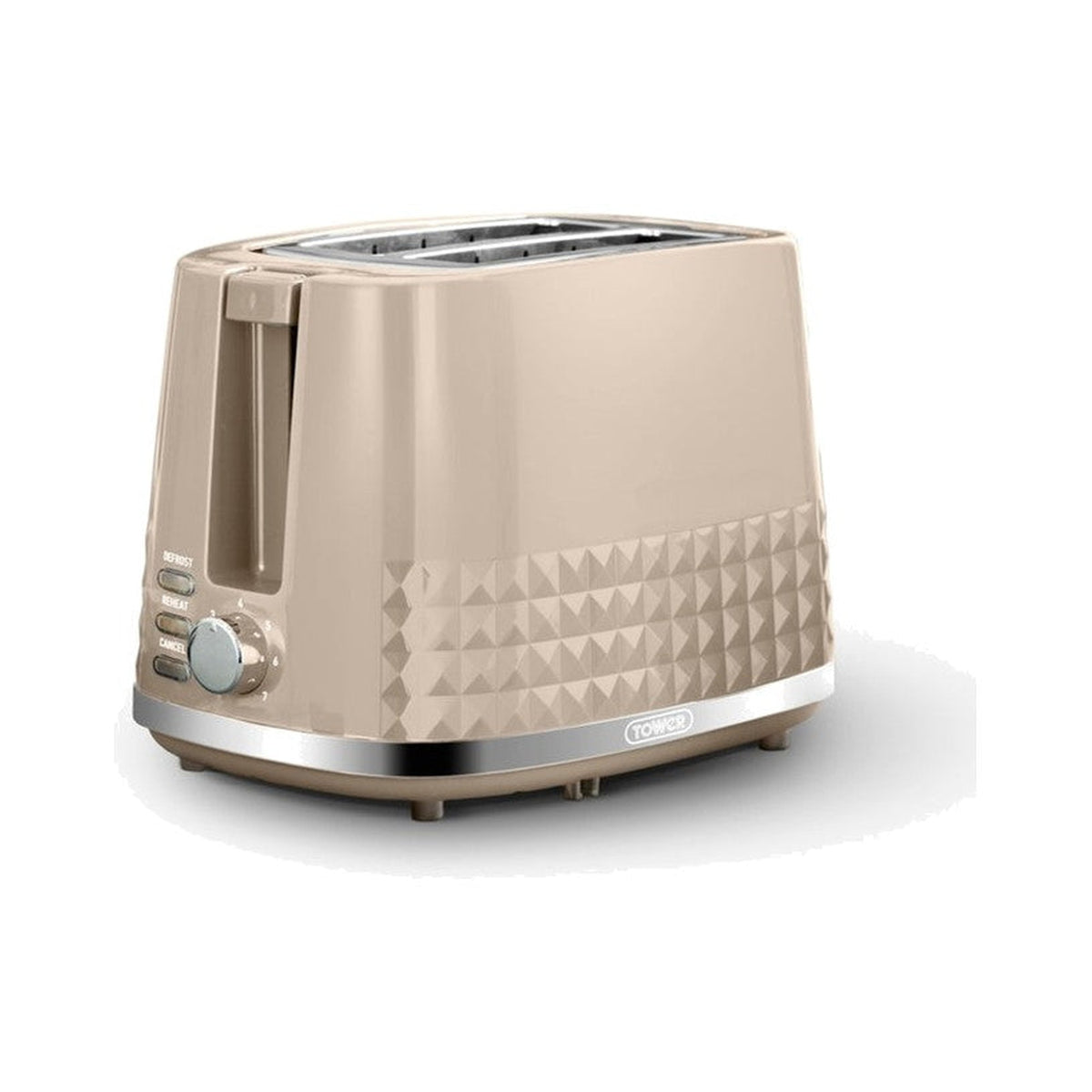 Tower Solitaire 2 Slice Toaster, Latte