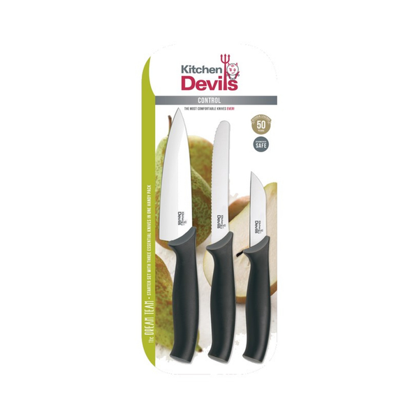 Kitchen Devils Control Knife Starter Set, 3 Piece