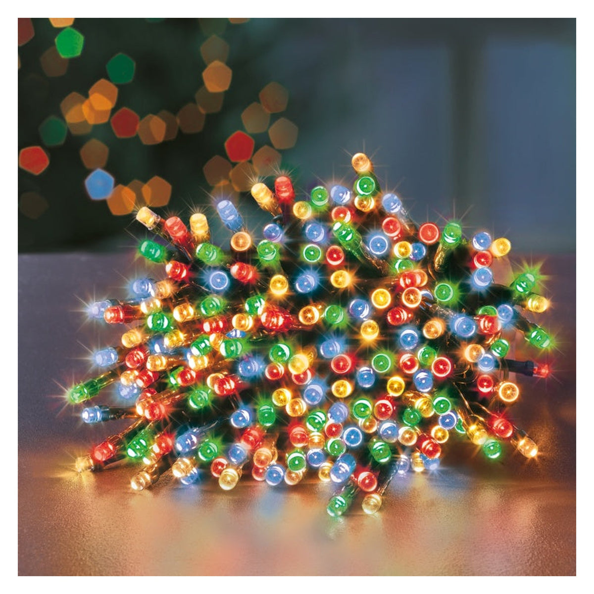 480 LED Multi Action Supabrights With Timer - Multi/Green Cable, view 3