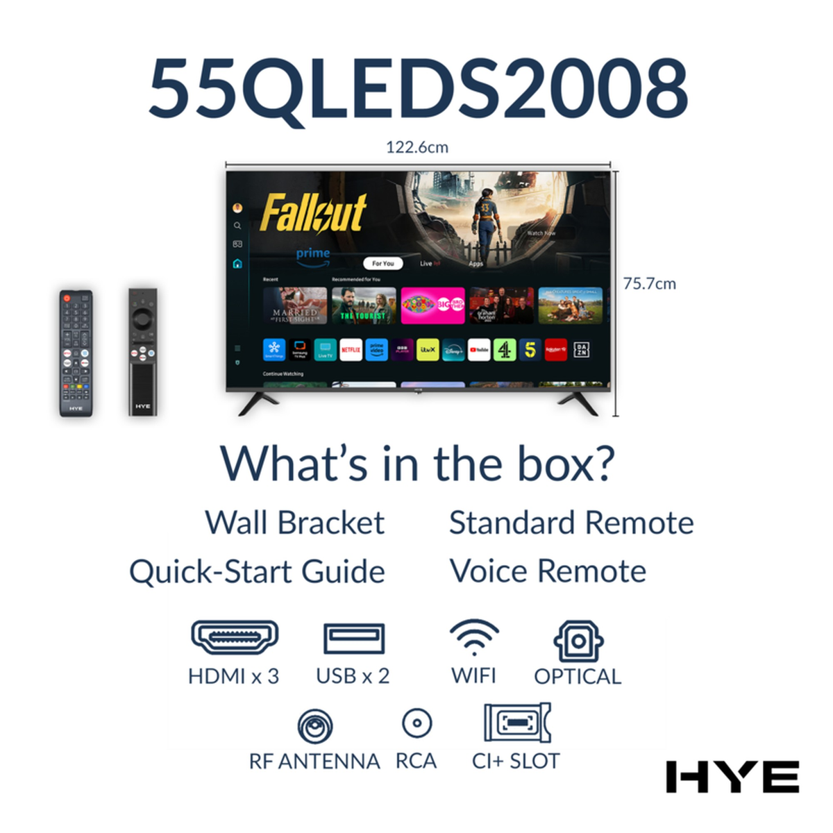 4K QLED Tizen OS WiFi Frameless Smart TV - 55", view 3