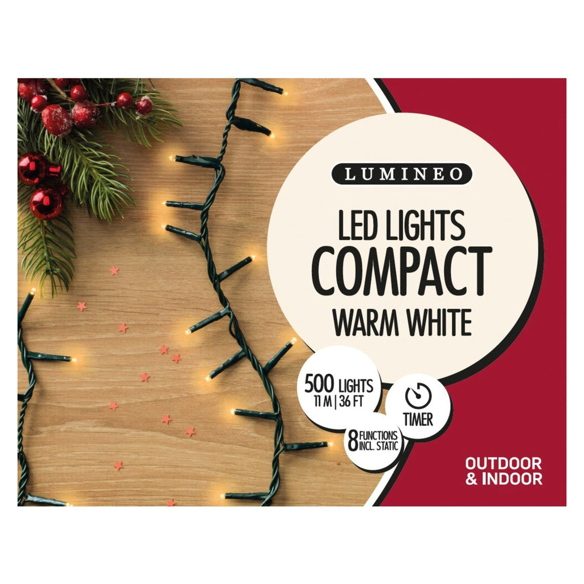 500 LED Compact Twinkle Lights - Warm White, view 2