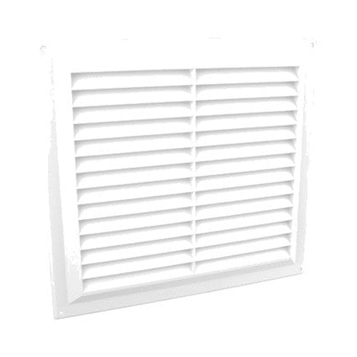 Securit Louvre Vent with Removable Flyscreen, White, 9 x 9in
