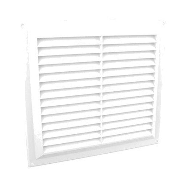 Securit Louvre Vent with Removable Flyscreen, White, 9 x 9in