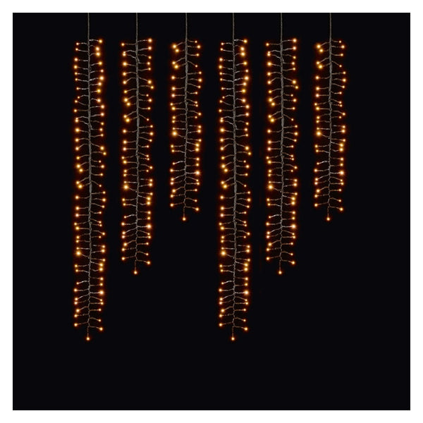 6 Drop Tree Cluster With Warm White LEDs - 384 LEDs