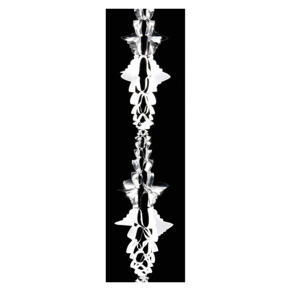 6 Section Garland 20cm x 2.7m - Silver/White
