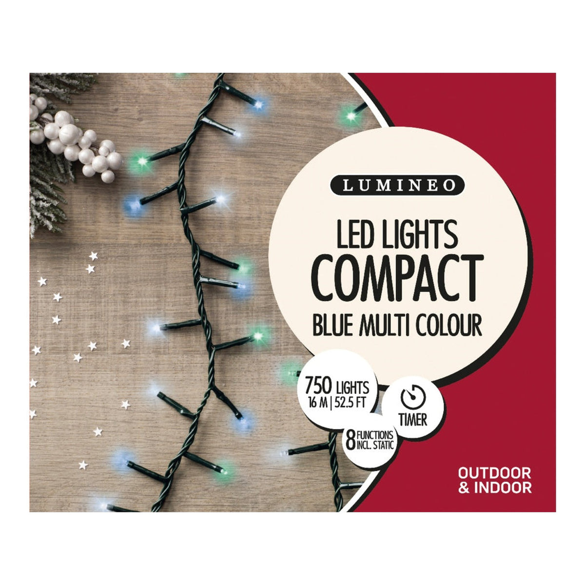 750 LED Compact Lights - Blue Multi Colour