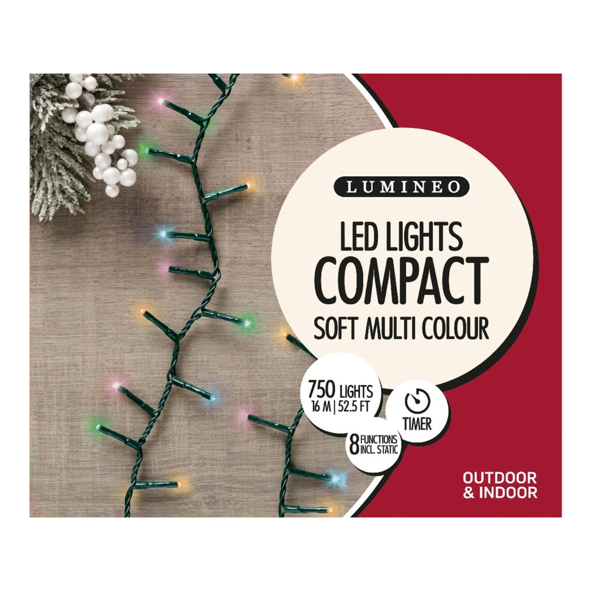 750 LED Compact Lights - Soft Multi Coloured