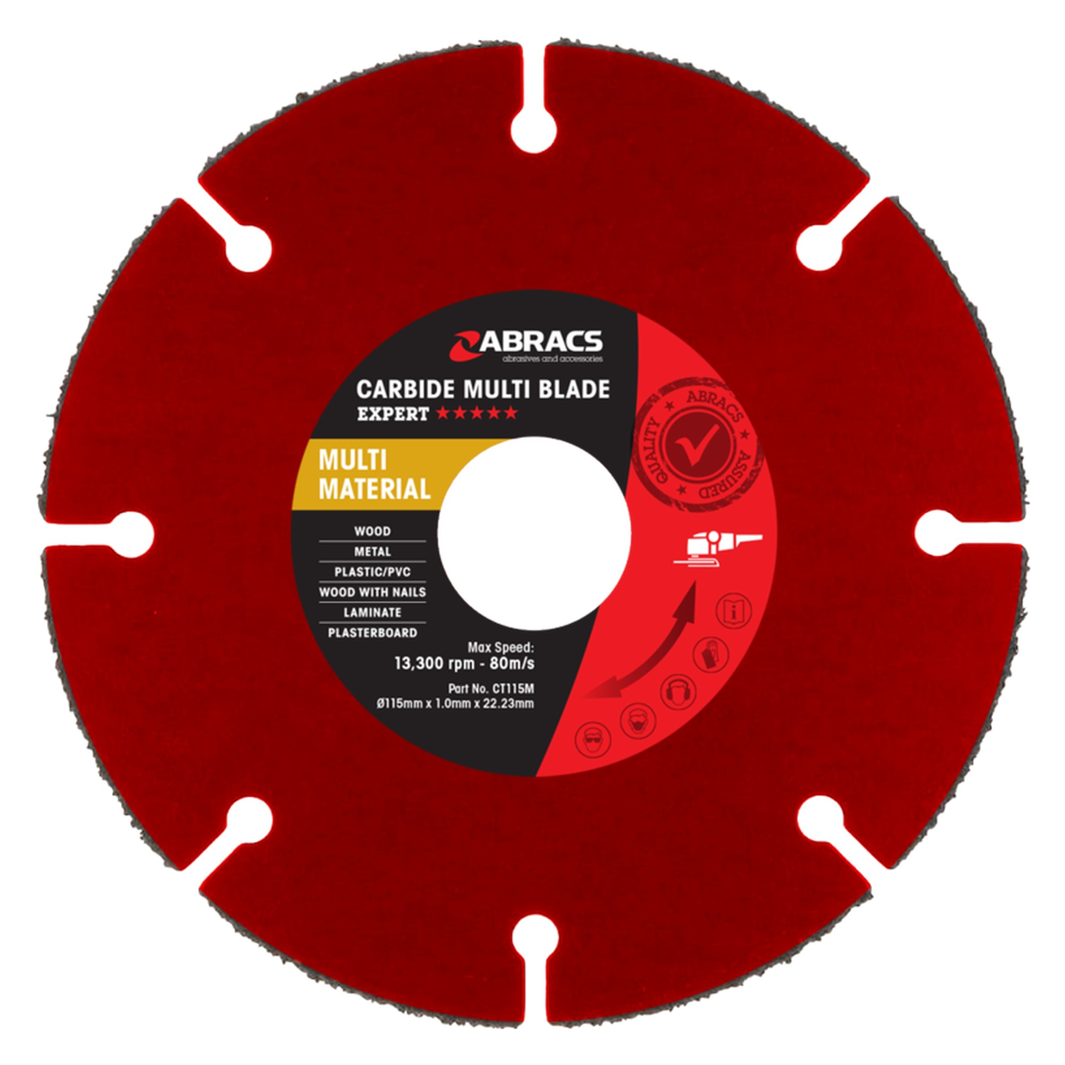 Abracs carbide tipped multi material blade 115mm x 22mm