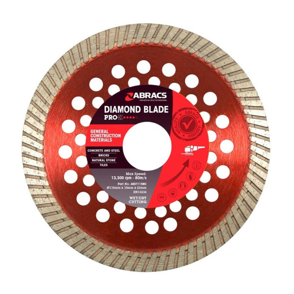 Abracs Pro-X 115mm diamond cutting blade