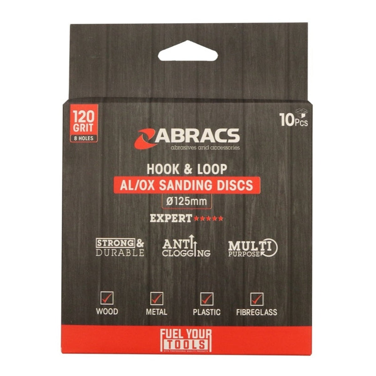 Abracs hook and loop 120 grit sanding discs pack of 10