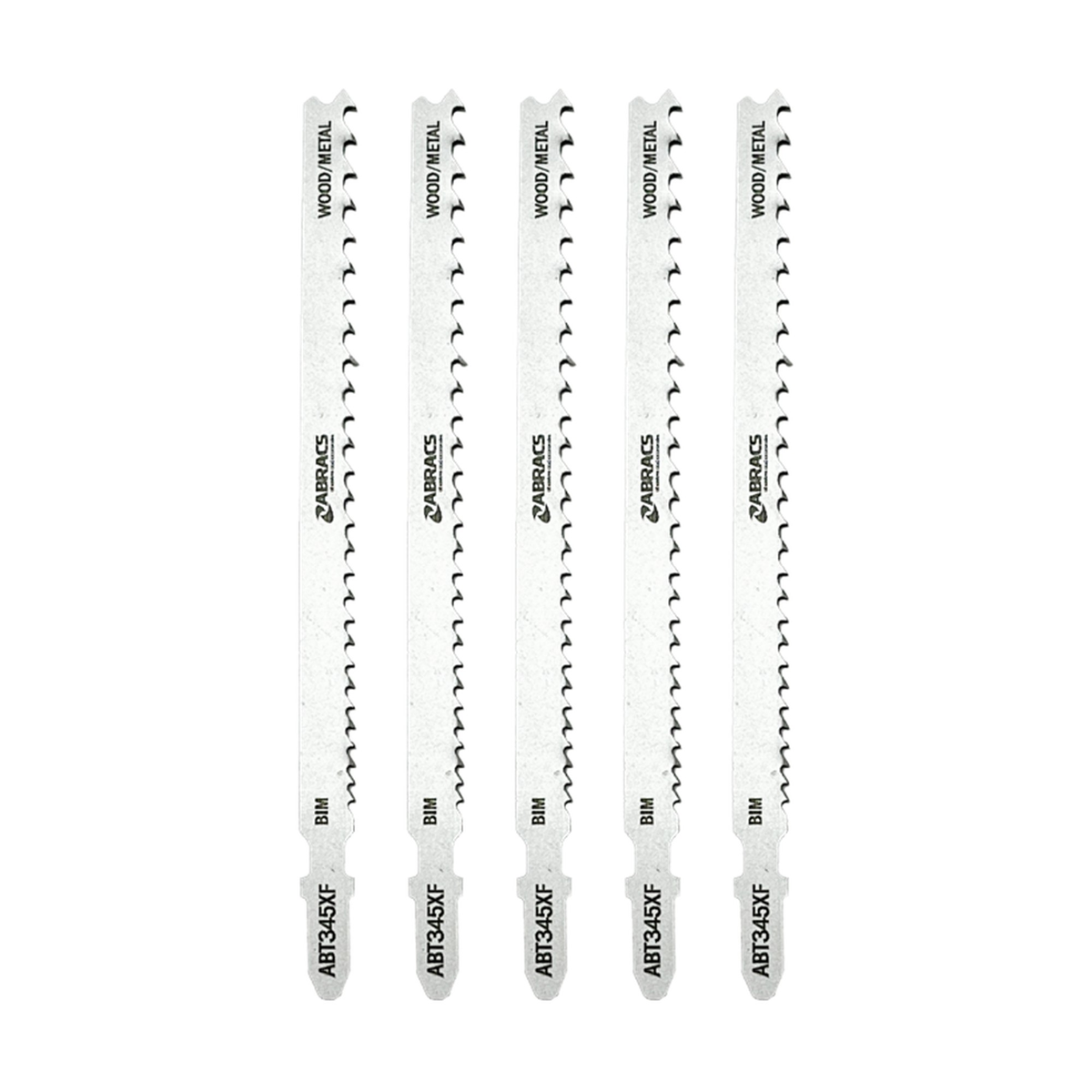 Pack of five Abracs 132mm wood and metal jigsaw blades, view 2