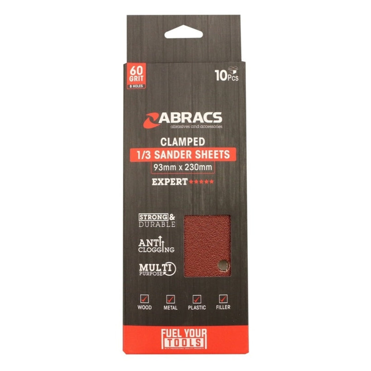 Abracs 93 x 230mm orbital clamped sander sheets 40 grit