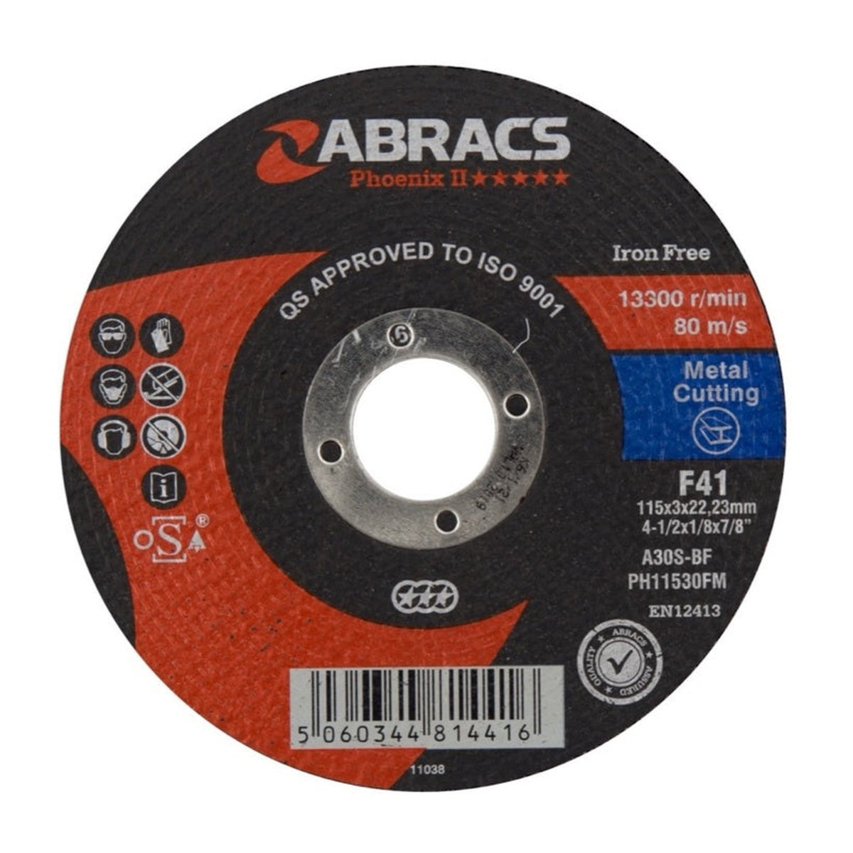 Abracs Phoenix 115mm flat metal cutting disc
