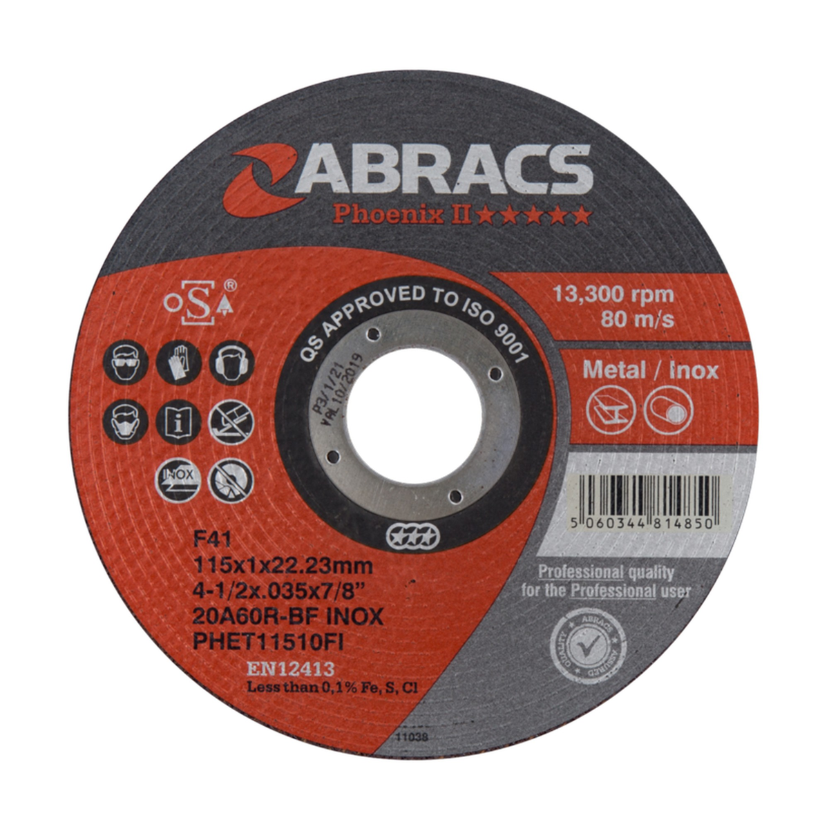 Abracs Phoenix II extra thin 115mm cutting disc