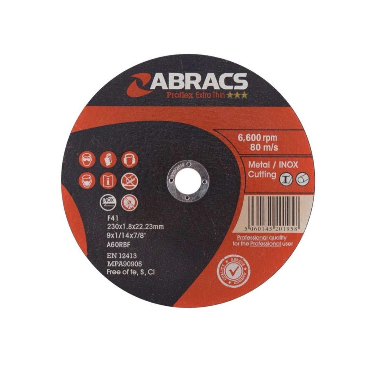 Abracs Proflex Extra Thin 230mm cutting disc, 1.8mm thick