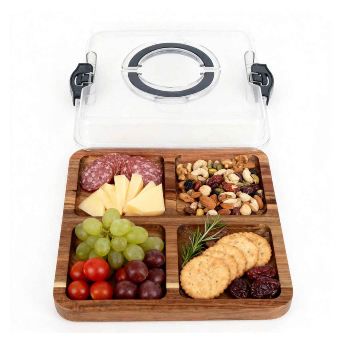 Acacia Divided Rectangular Serving Board - Board2, view 2