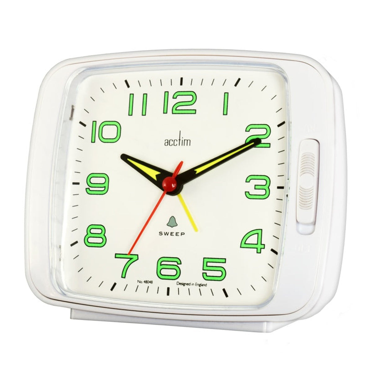 Acctim Ada white bell alarm clock