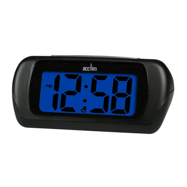 Acctim Auric black LCD alarm clock