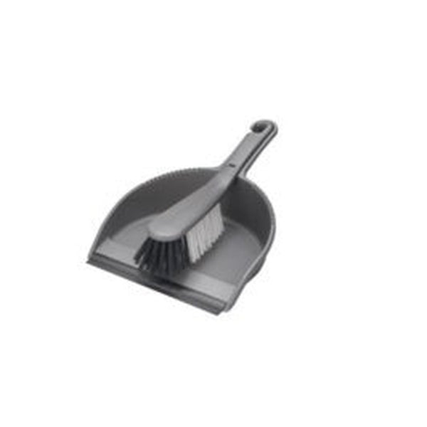 Addis metallic dustpan and stiff brush set